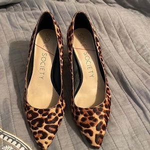 Sole Society Twila, leopard print block heel- size 7.5 (used)